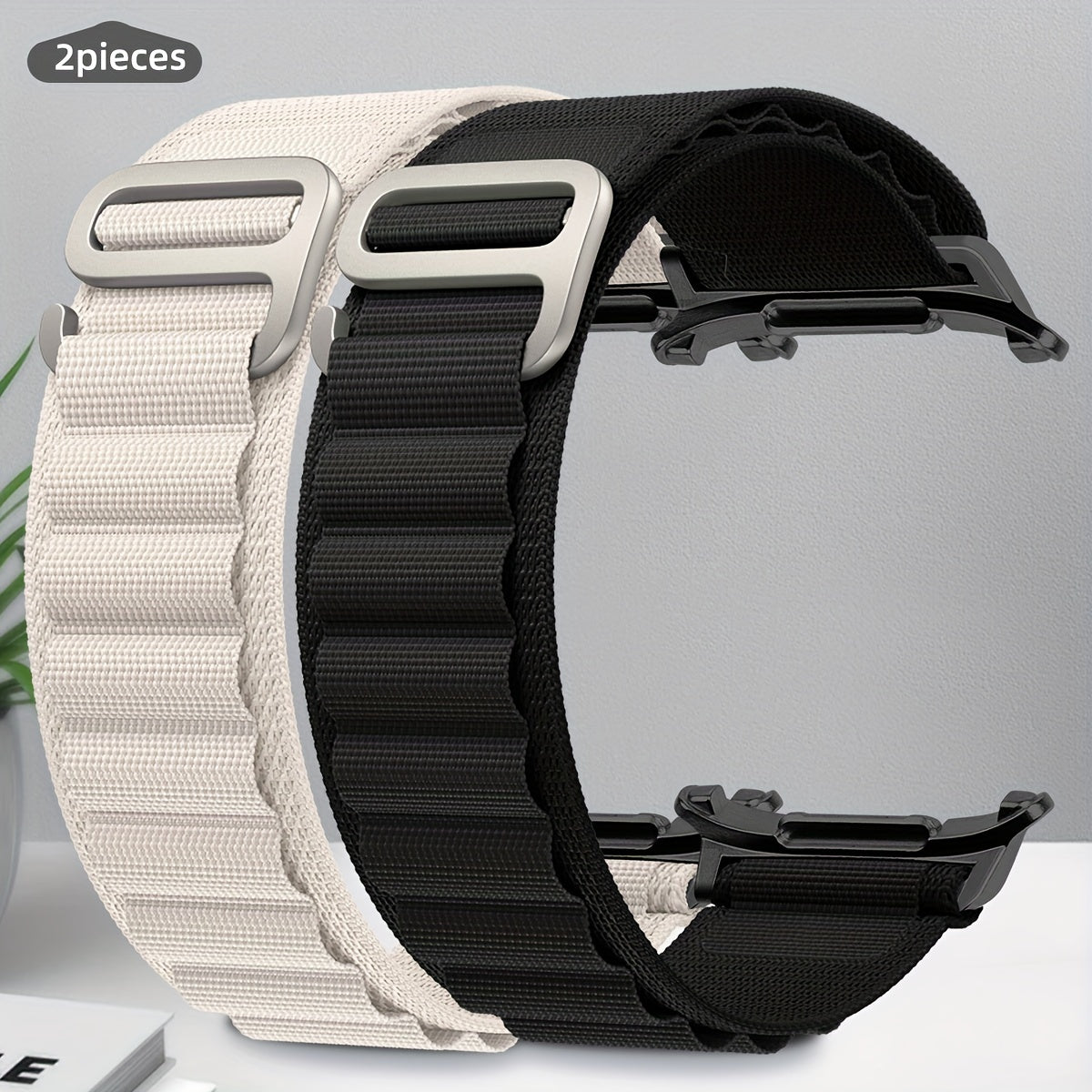 2-Pack Nylon Watch Bands for Galaxy Watch Ultra Water-Resistant Adjustable Straps