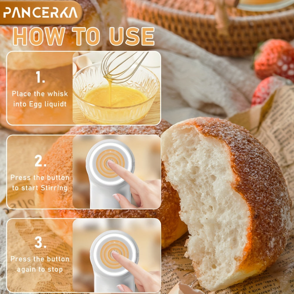 Batidor eléctrico inalámbrico de huevos, batidora de mano recargable, herramienta de cocina compacta