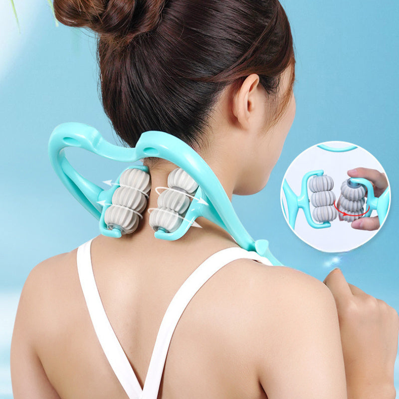 Ergonomik qo'l bilan bo'yin va yelka massaj qiluvchi, taranglikni kamaytirish uchun ko'p funksiyali yoğurma valiklari bilan. Bo'yin kuchlanishini kamaytiradi, batareya talab qilinmaydi.