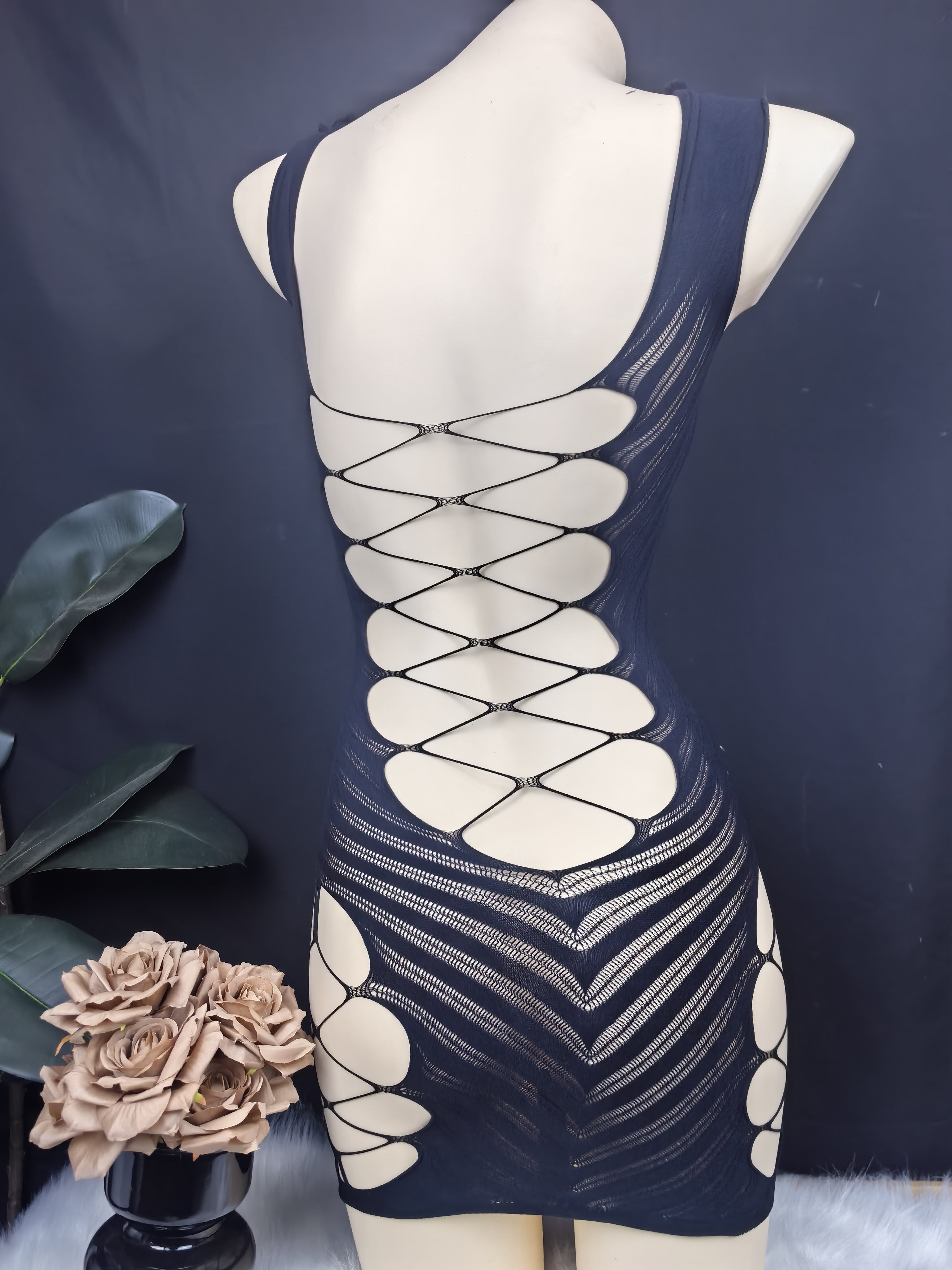 Women’s Mesh Chemise and Slim Dress Lingerie