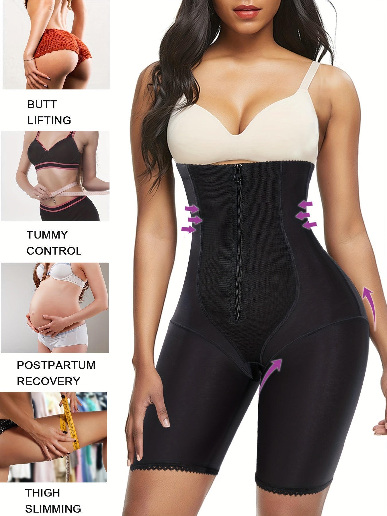 Послеродовой корсет для талии с формирующими шортами для поднятия высокой талии.