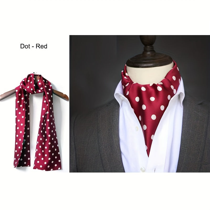 Men's Vintage Twill Scarf with Printed Double Layer for Business and Casual Wear