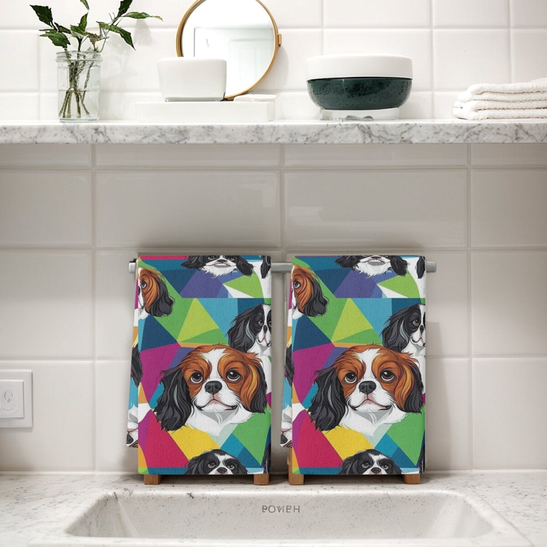 Two Scouring Pad Dish Cloths for Kitchen Cleaning Durable and Absorbent