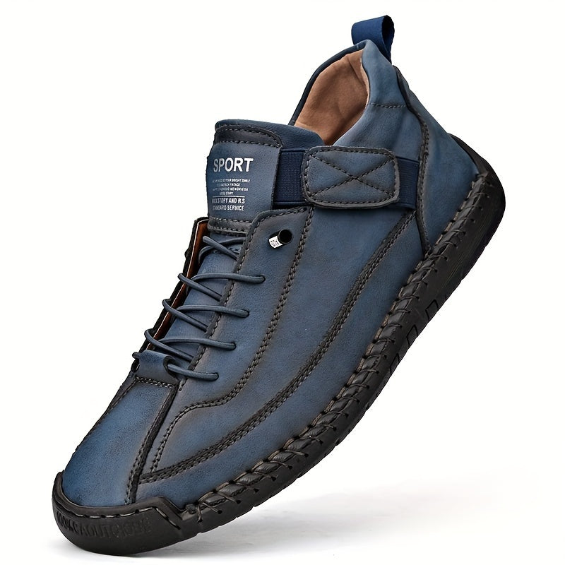 Men's Plus Size Ankle Shoes Synthetic Leather Casual Wear-Resistant Outdoor Footwear