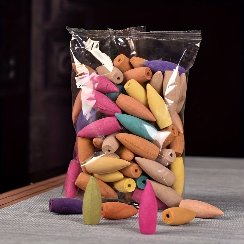 Natural Incense Tube with Rose Mugwort Sandalwood Jasmine Green Tea and Incense Holder for Meditation Yoga Gift