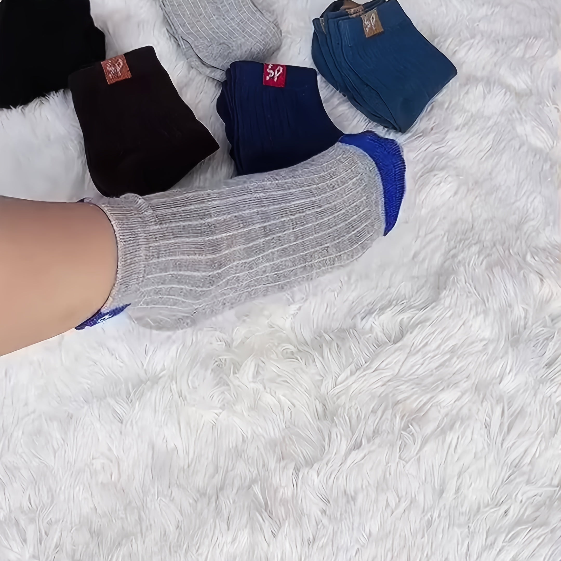 Мужские носки с алфавитным узором, дышащие, повседневные, вязаные, из полиэстера и спандекса