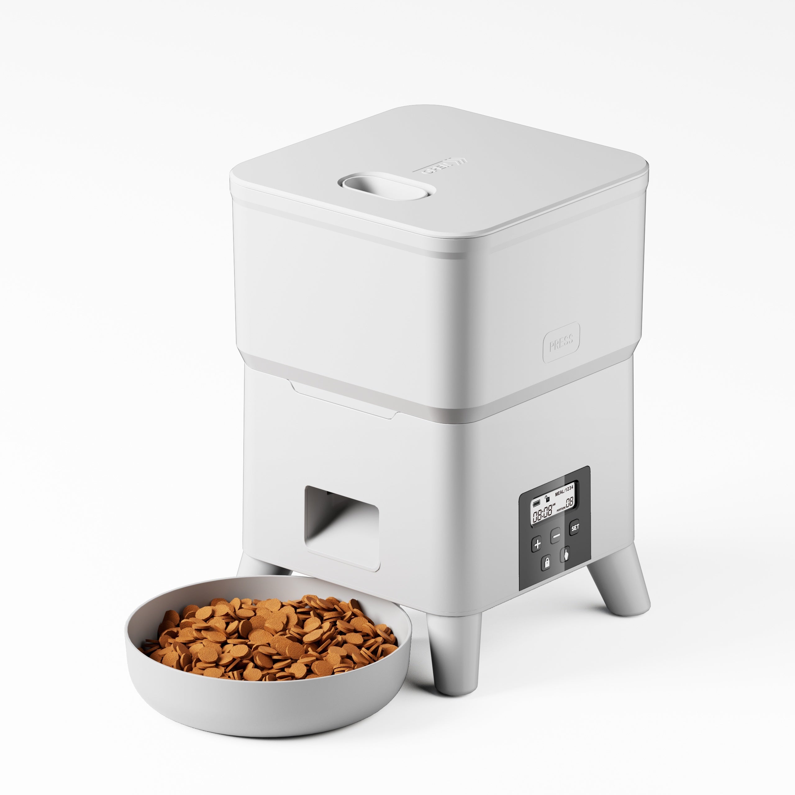3L Automatic Pet Feeder with Timer for Cats and Dogs USB and Battery Powered