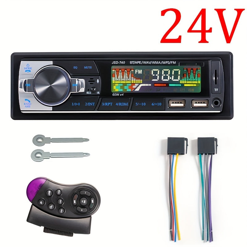 1 DIN Car Stereo with Wireless Remote 60W x 4 FM AUX USB TF Support