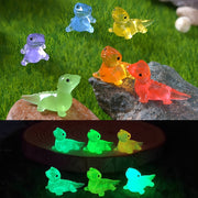 6 Pack Glow-in-The-Dark Resin Lizard Figurines Night Light Decor