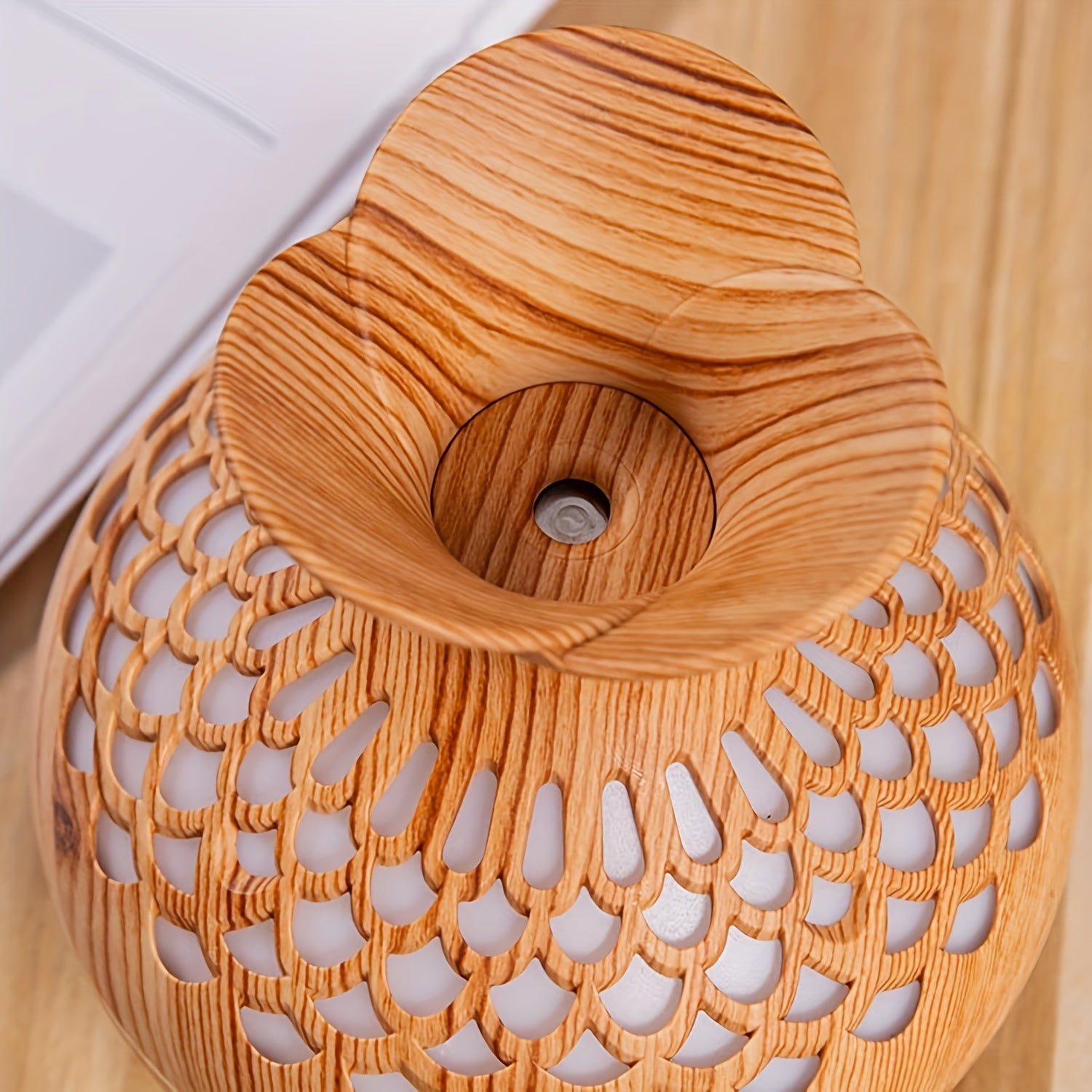 Wood Grain Aromatherapy Diffuser Humidifier USB Powered Air Purifier for Room