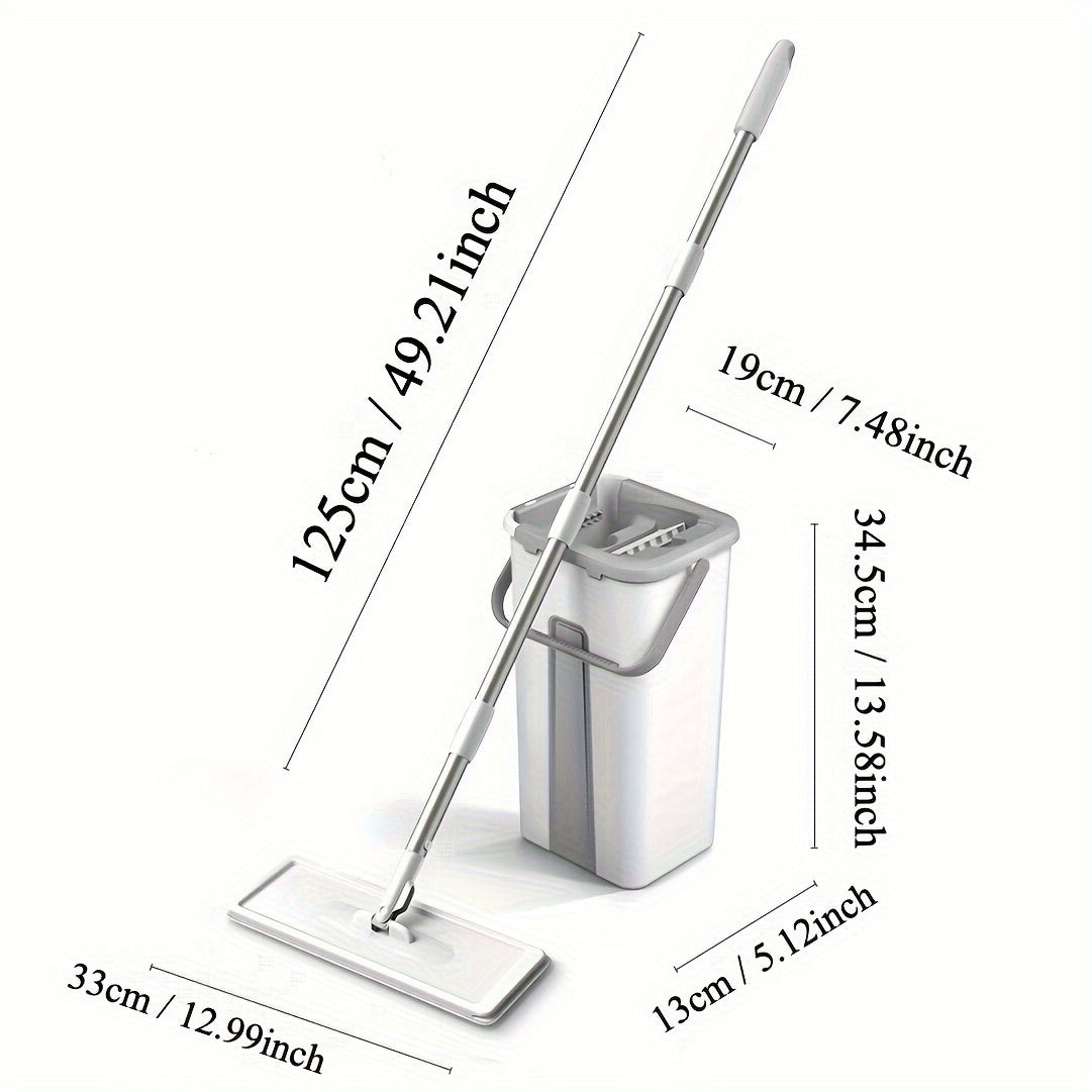 Yotoqxonangizda, hammomda va yashash xonangizda erkin tozalash uchun Easy-Clean Flat Mop va vedrasi bilan foydalaning. Ushbu qulay tizim nam va quruq foydalanishga imkon beradi va qiyinchiliksiz pol tozalash uchun qo'l bilan yuvish dizayniga ega.