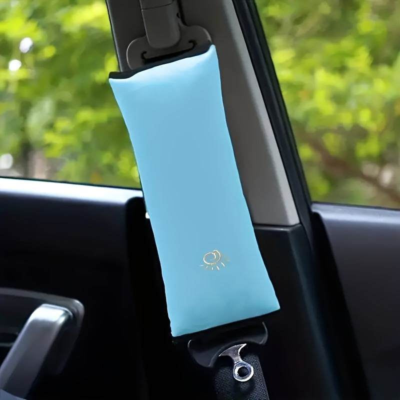 Cubierta de cinturón de seguridad para coche, protector de hombro de peluche con diseño de dibujos animados, almohada para dormir