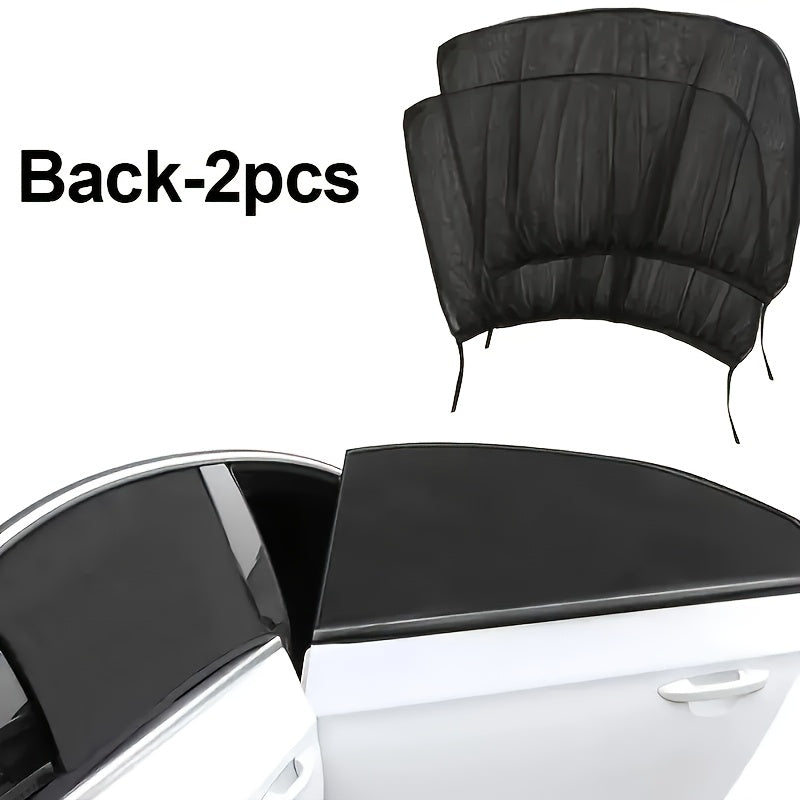 2 dona Universal avtomobil yon oynasi quyosh nurlari himoyasi nafas oladigan tarmoq UV himoyasi sozlanadigan