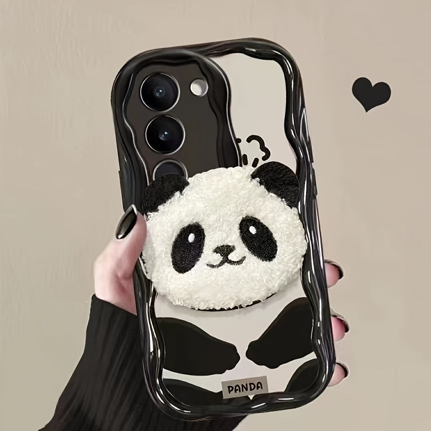 3D Plush Panda Phone Case for Redmi Note 13 Pro, 11, 12 Pro, 10, MI 11 Lite, Redmi 9C A