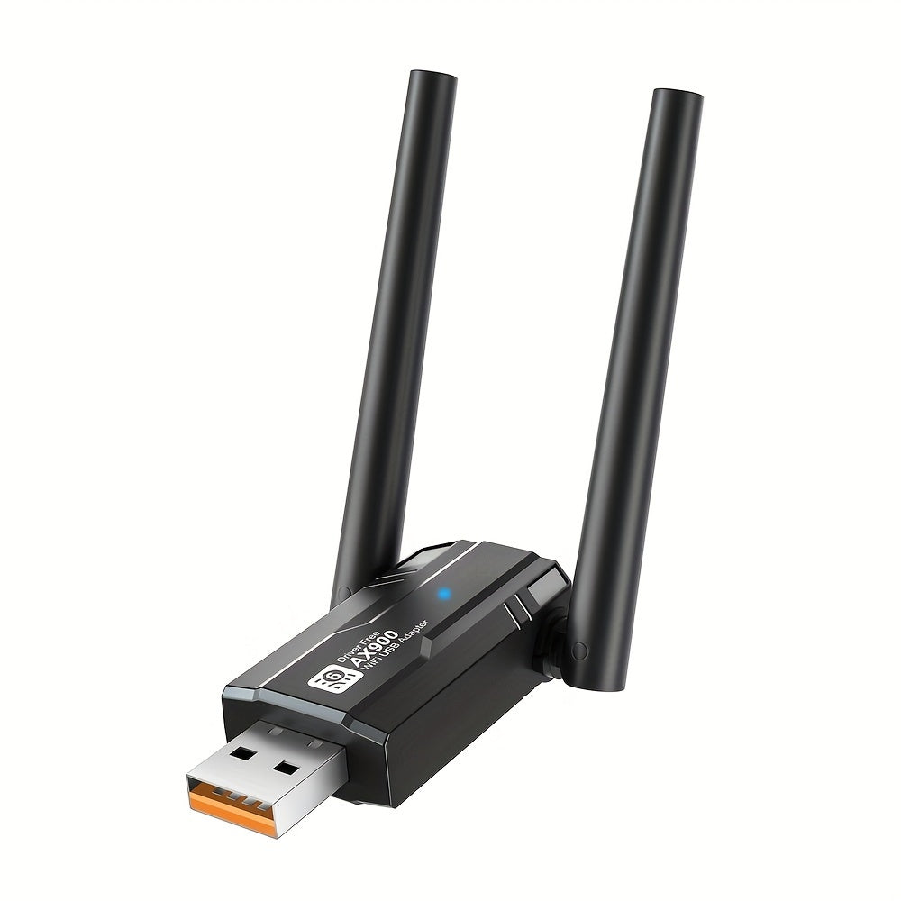 WiFi 6 USB Adapter Dual Band 900Mbps Wireless Network Card for Mac Windows