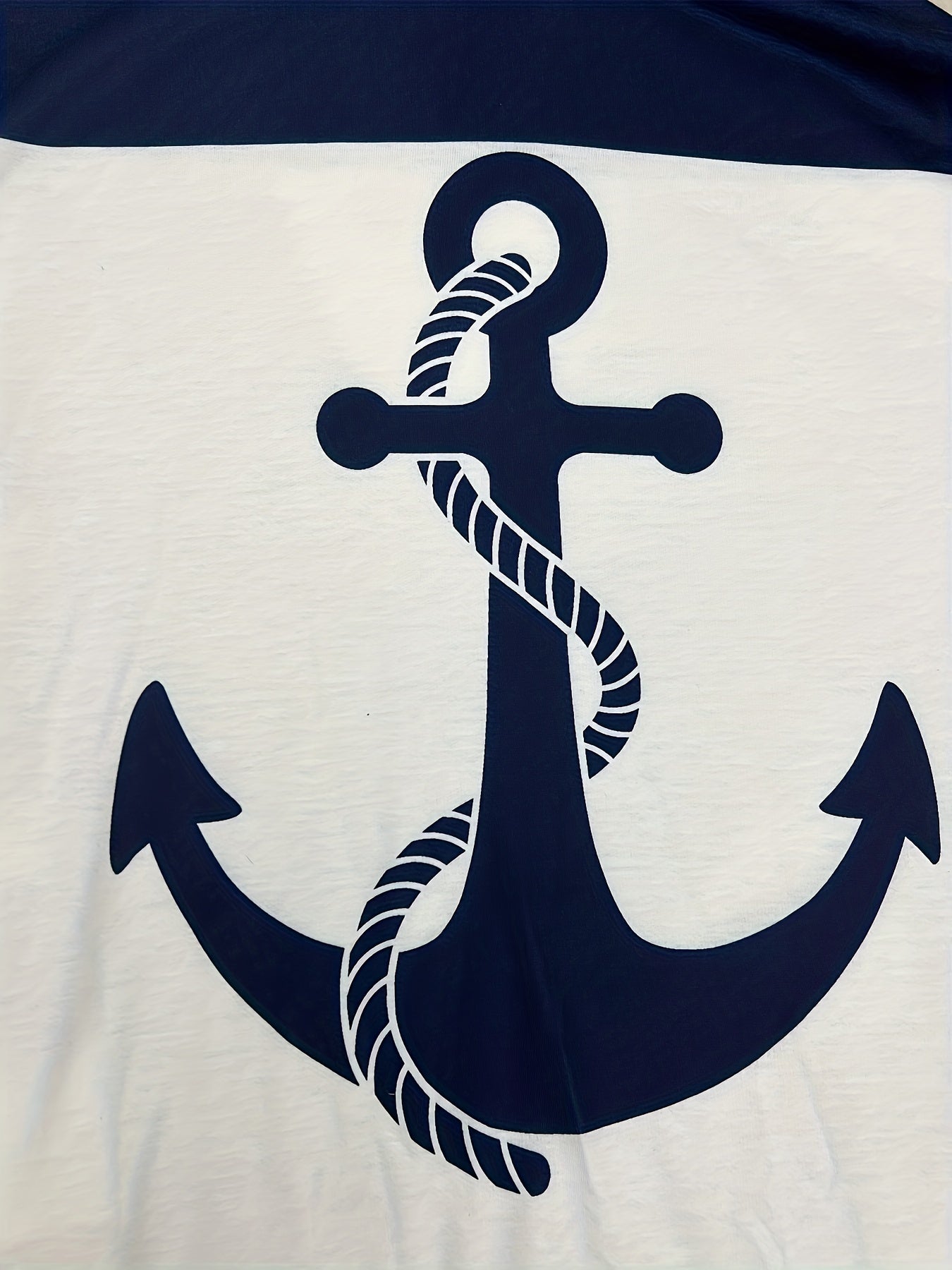 Толстовка с капюшоном для женщин больших размеров темно-синий и белый с морским узором и якорем, повседневная толстовка