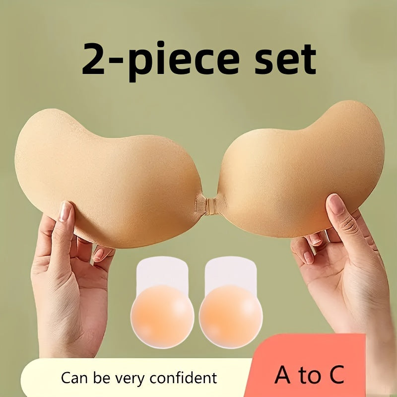 Silicone Nipple Covers Self-Adhesive Invisible Push-Up for Lingerie and Underwear 2 Pieces