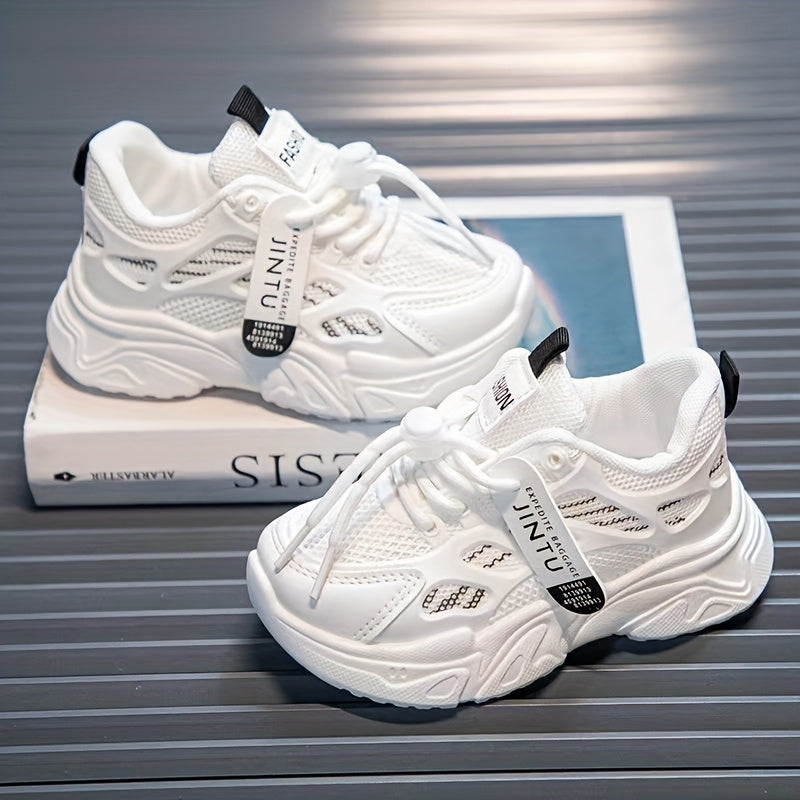 Boys' Mesh Low Top Sneakers Breathable Lightweight All-Season Casual Shoes