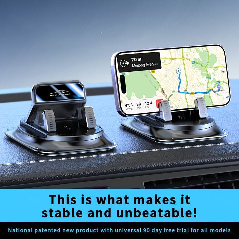 Soporte para teléfono de coche giratorio a 360° resistente al agua y de ABS para tablero