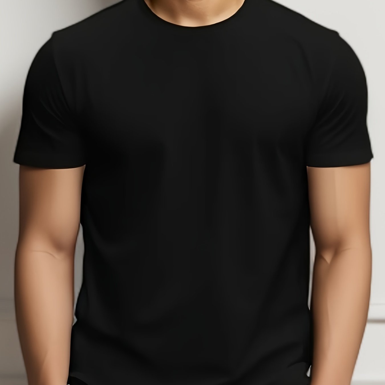 Men's Casual Short Sleeve Crew Neck T-Shirt Polyester Elastane Summer Comfortable Cartoon Design