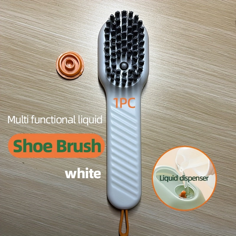 Cepillo de lavandería multiusos con dispensador de jabón, plástico duradero para ropa y ropa de cama