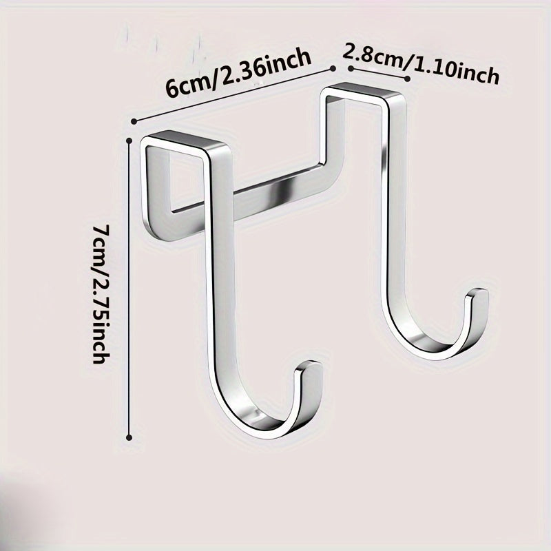 1/2 Metall Seamless Hooks talabalar yotoqxonasida portativ, teshiksiz foydalanish uchun. Oshxona, yotoqxona, hammom yoki ofislar orqasida tartibga solish uchun zanglamaydigan po'latdan yasalgan S-shaklidagi tutqichlar.