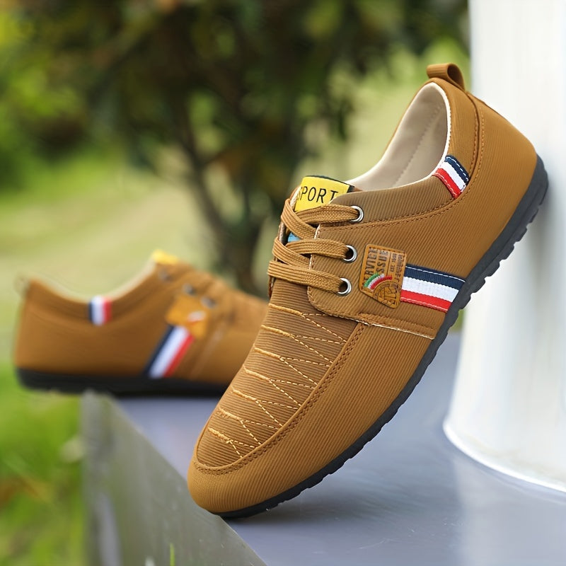 Men's Canvas Loafers Lightweight Breathable Non-Slip Casual Shoes for Outdoor Activities