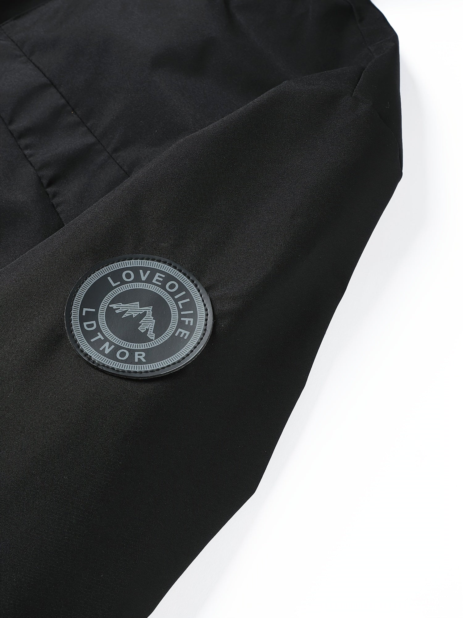 Men's Lightweight Polyester Hooded Jacket with Zipper Pockets and Drawstring, Casual Spring Fall Windbreaker