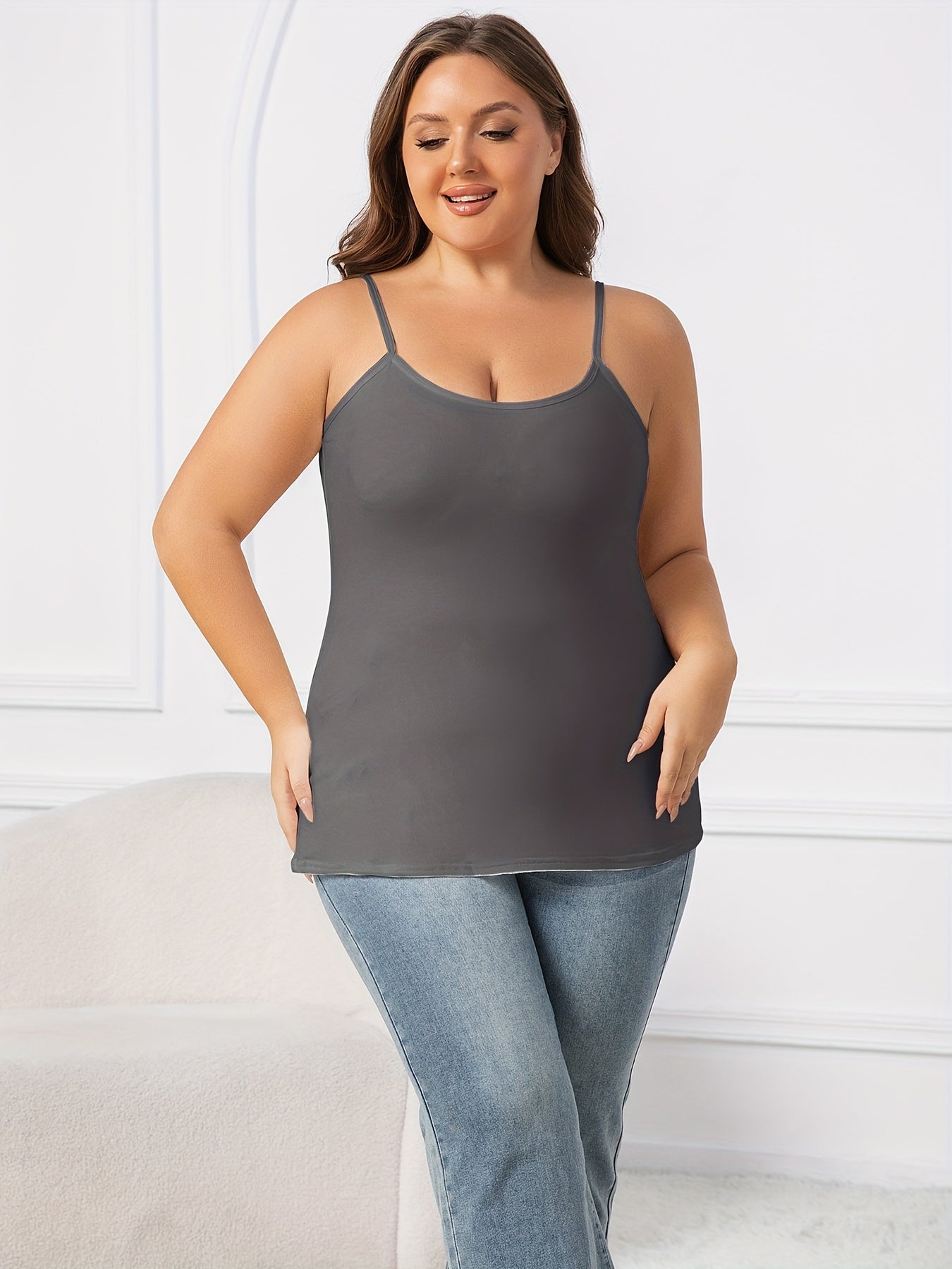 Women's Tank Tops 4 Pack Soft Polyester Blend Sleeveless Casual in Gray Red White Black