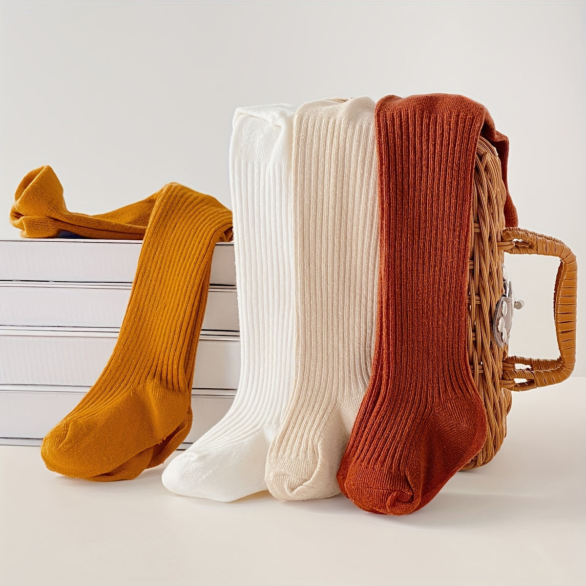 Baby Girls' Solid Color Pantyhose 7 Pairs All-Season for Dancing and Sports