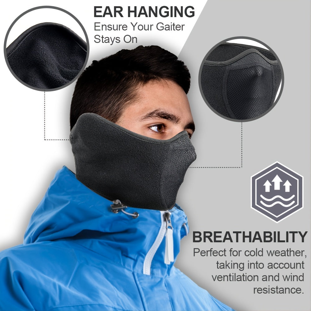 Men's Winter Face Mask and Scarf with Ear Protection for Skiing Cycling Running