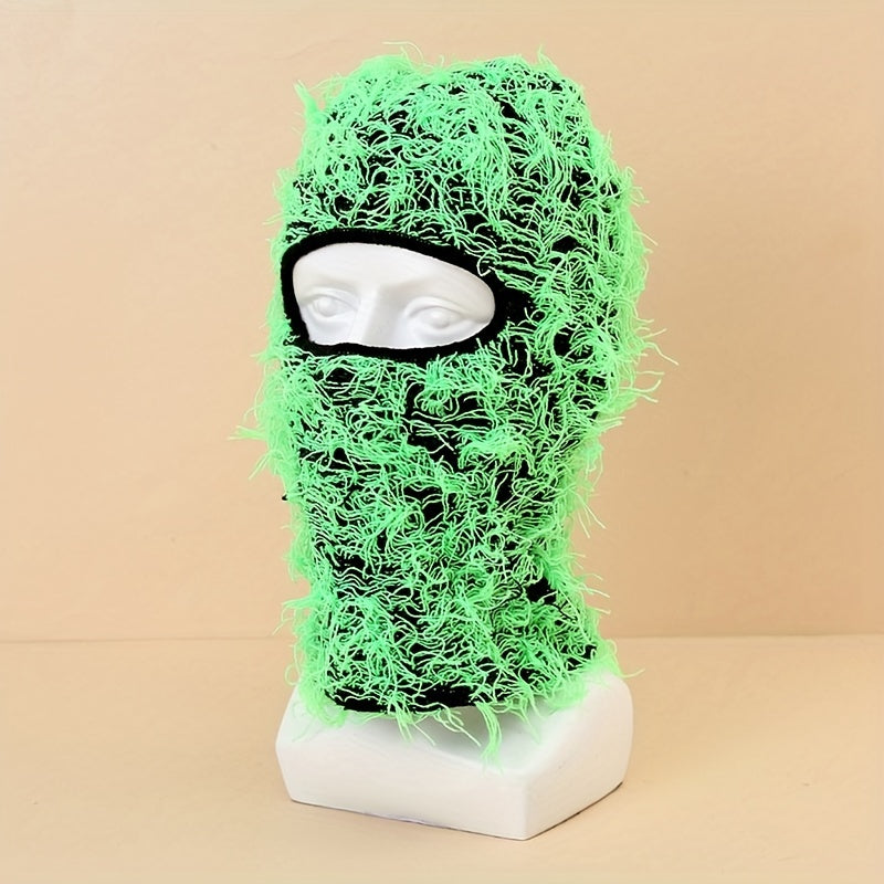 Ayollar va erkaklar uchun zamonaviy to'qilgan ski maskasi, hip-hop uslubidagi iliq trikotaj balaklava, elastik va shamolga chidamli