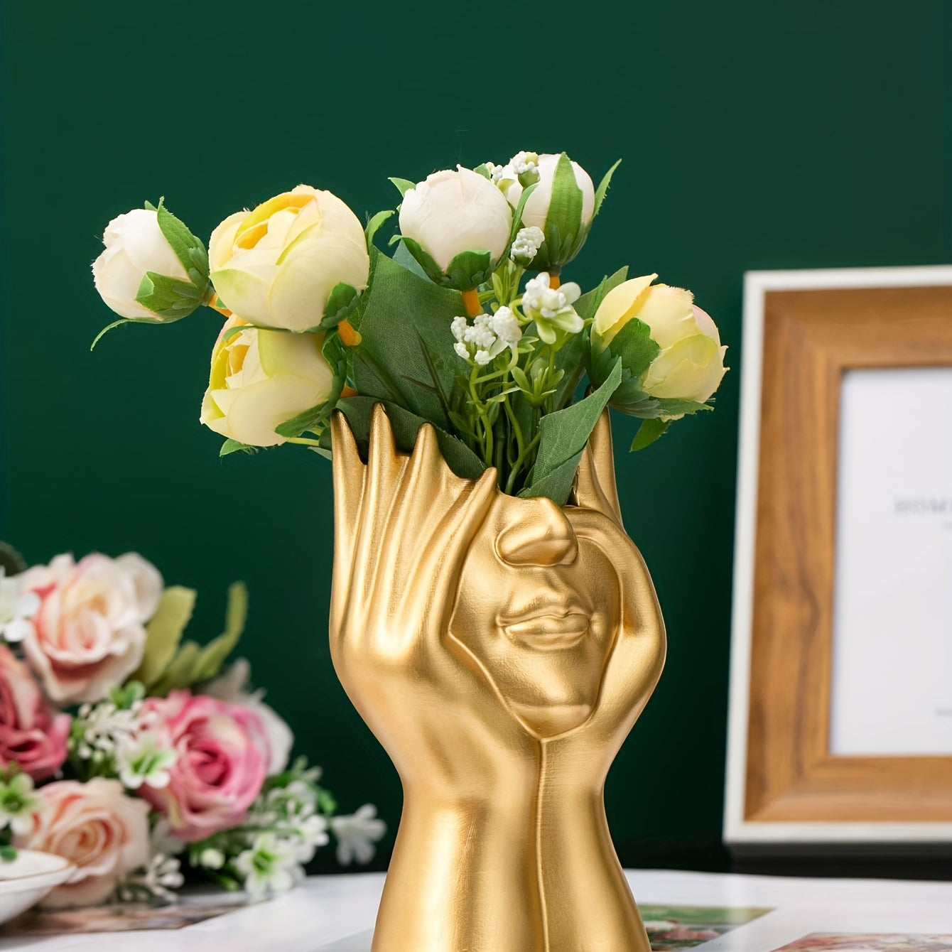 Xulosa yuzli rezin gul idishi ichki tashqi bezak stol usti bog' bog' accessory