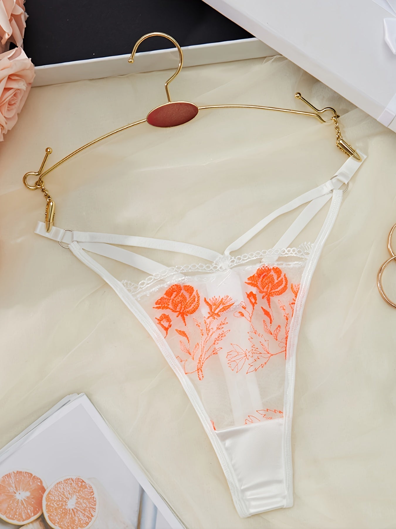 Women's Low-Waist Floral Pattern Panties Comfortable Underwear