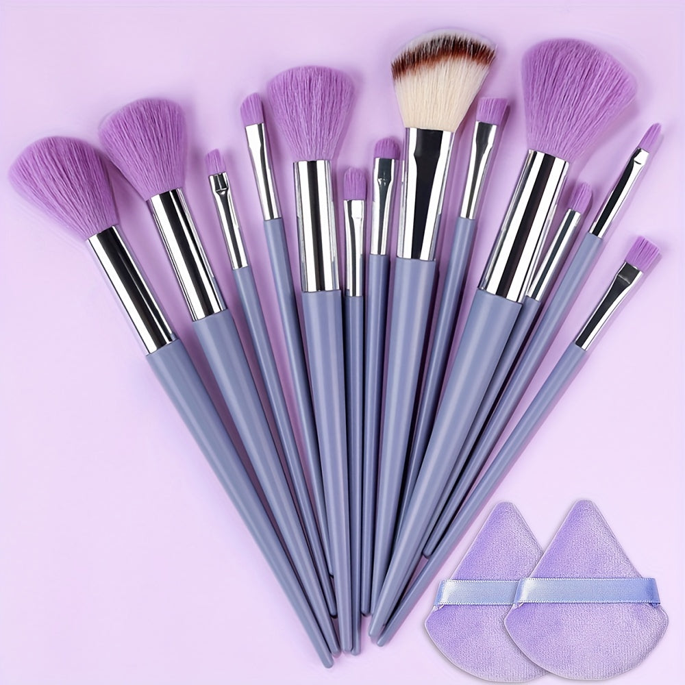 13pcs Makeup Brush Set Nylon Bristles Professional Fluffy for Face Eyeshadow Blush
