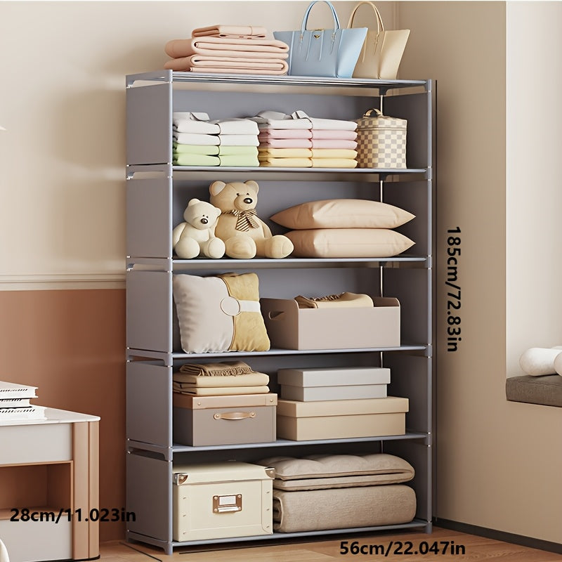 Металлическая стеллаж для хранения с 7 уровнями, черный глянцевый, настенный органайзер для кухни, спальни, ванной