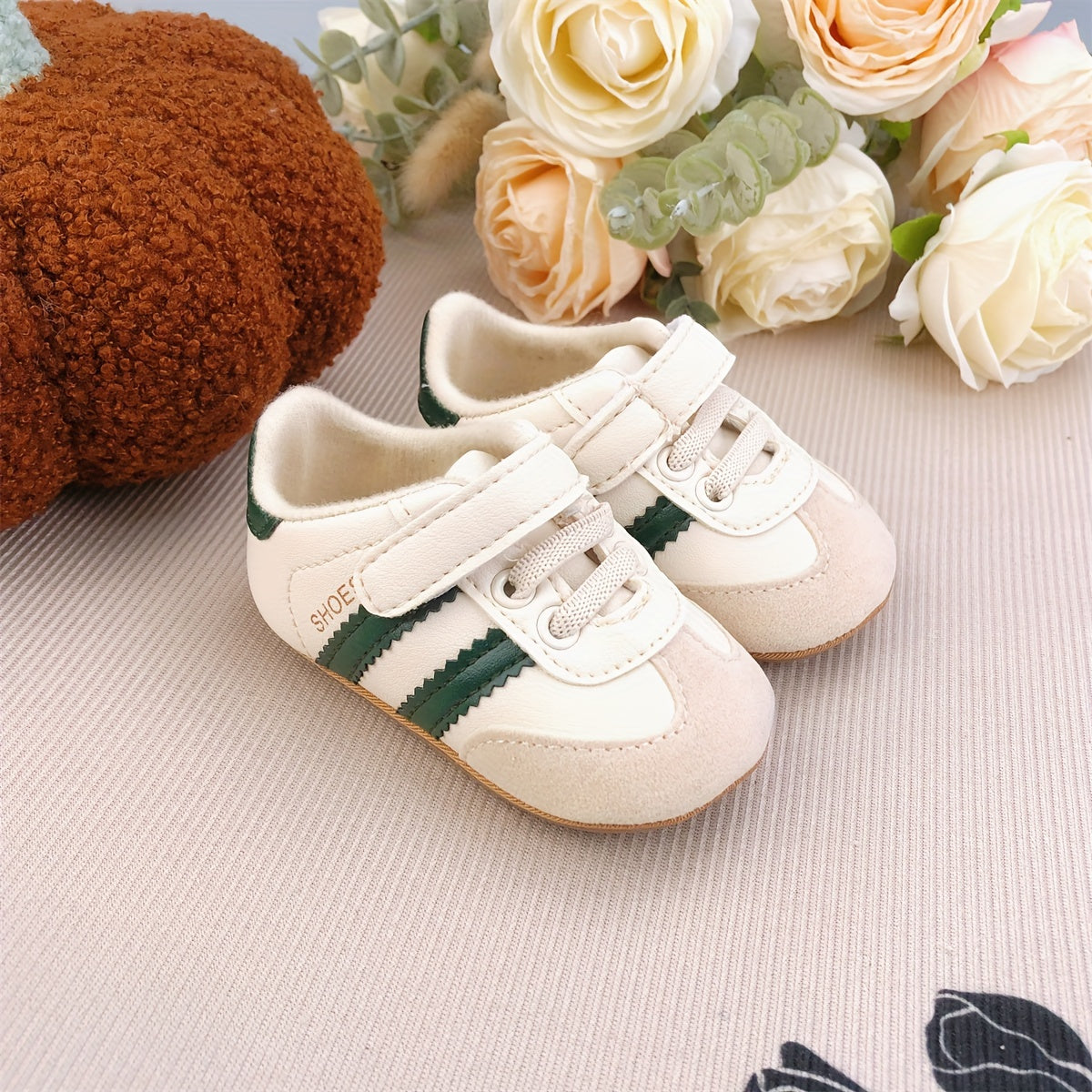 Infant Toddler Shoes Spring Fall Soft Rubber Sole Anti-slip Striped Low Top Casual Fashion