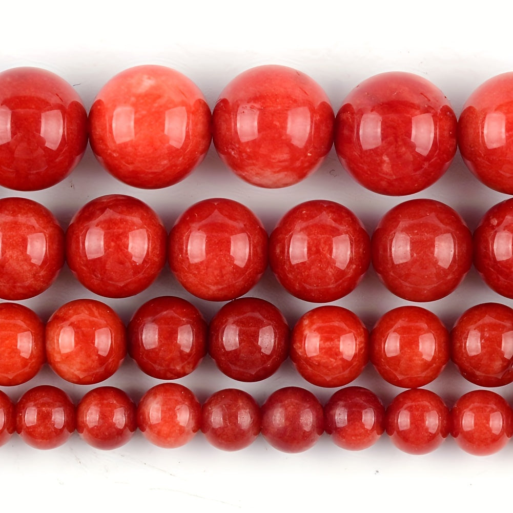 Red Coral Stone Beads 6mm 8mm 10mm 12mm for Jewelry Making