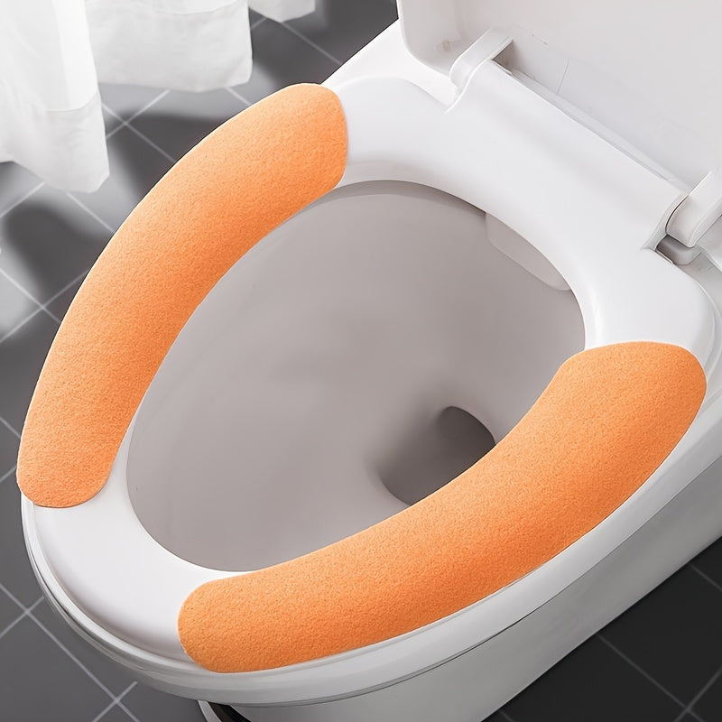 Universal Washable Toilet Seat Cover with Adhesive Non-Slip Mat
