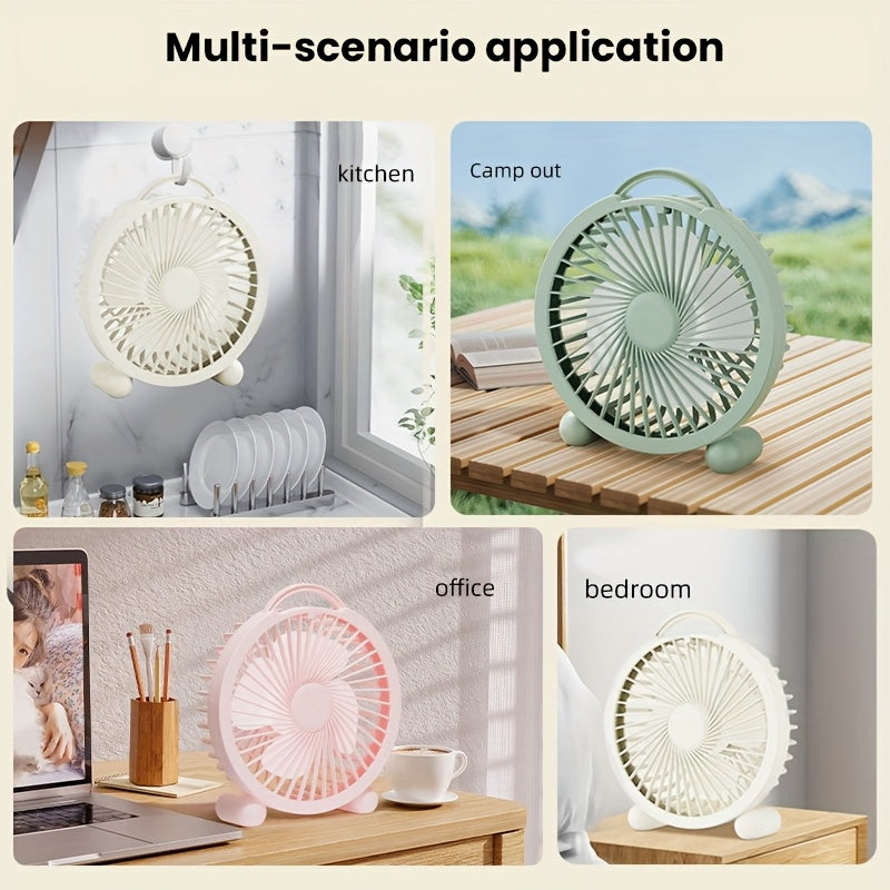 11-piece set wall hooks and portable USB desktop fan compact silent cooling for home office travel