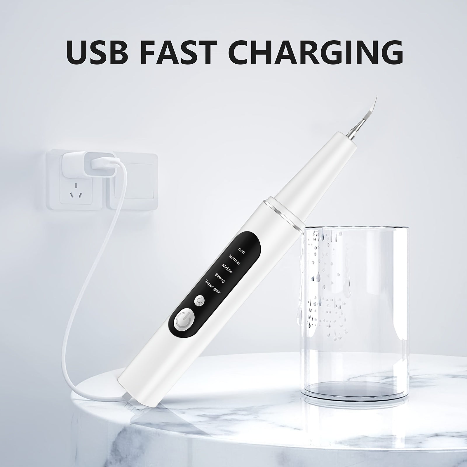 28,000 Vibration Frequency Electric Tooth Cleaner Kit - USB orqali zaryadlanadigan, chuqur og'iz parvarishi uchun - Portativ dizayn, uyda va sayohatda ideal, mukammal bayram sovg'asi