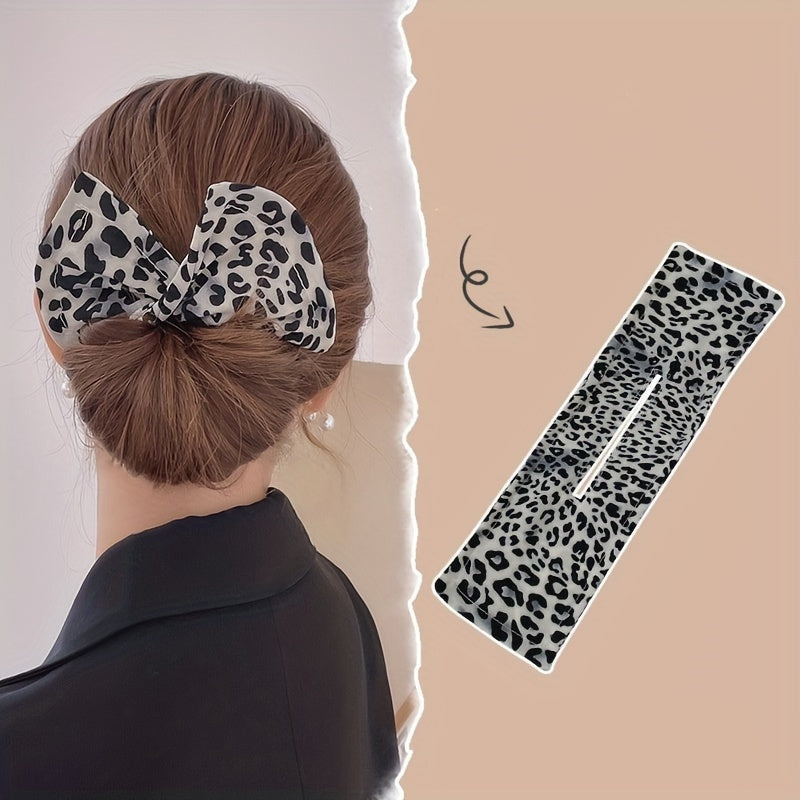 Women's Bow Shaped Ponytail Holder for Curls and Buns Hair Accessory