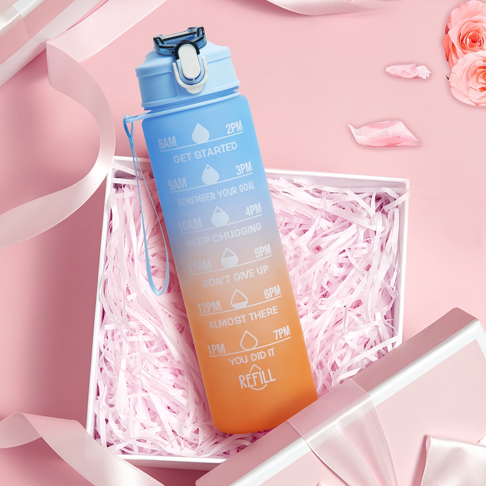 BPAsiz suv shisha vaqti belgilovchi va tashish uchun kamar bilan fitnes uchun