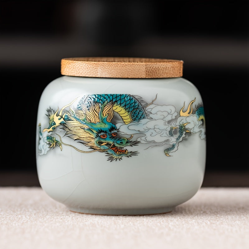 Ceramic Tea Storage Container for Loose Leaf Tea and Coffee Beans Kitchen Organizer