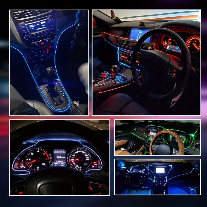 Car Interior LED Strip Lights 16.4Ft USB Neon Atmosphere Ambient Lighting