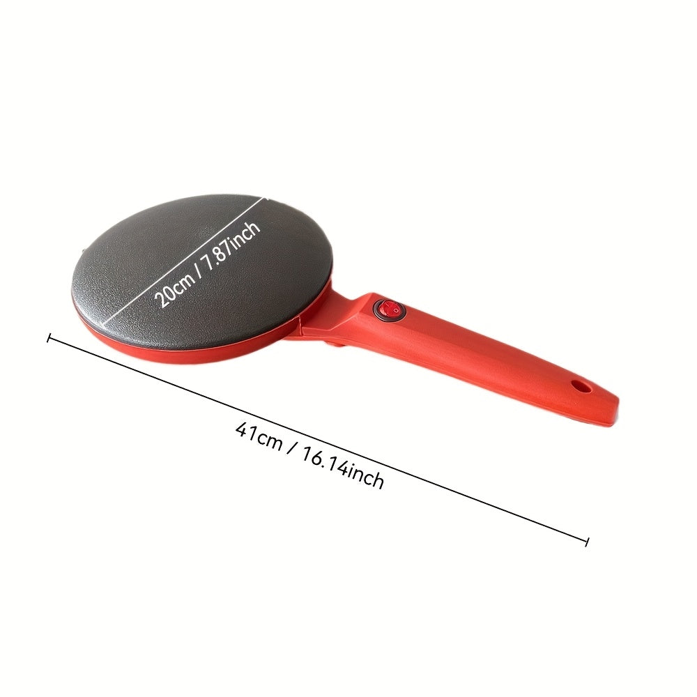 Sartén para tortitas redonda negra con calefacción de un lado, enchufe europeo estándar, por debajo de 1000W, aluminio