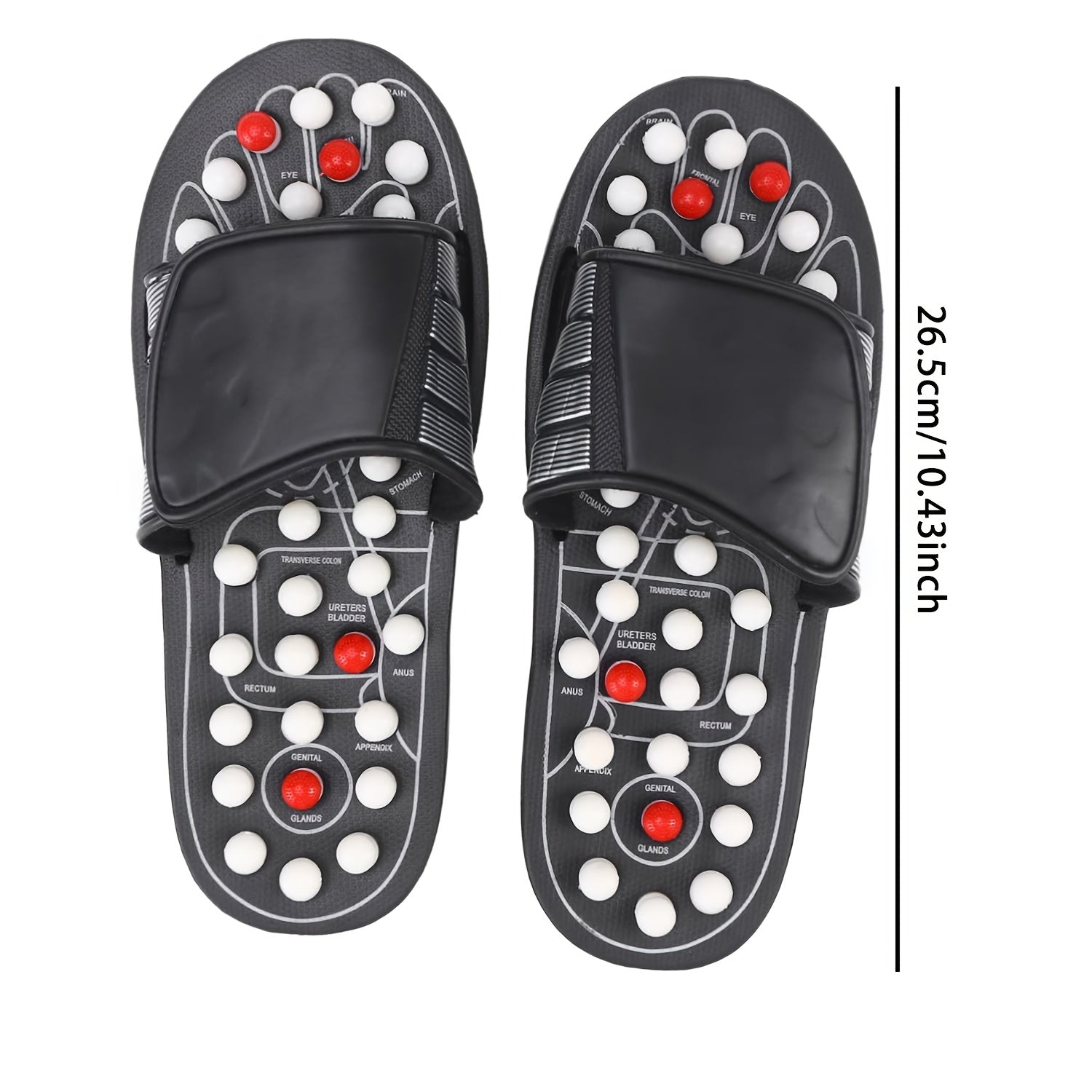 Acupressure Foot Massage Slippers Reflexology Sandals Adjustable Strap for Sore Feet and Sleep Improvement