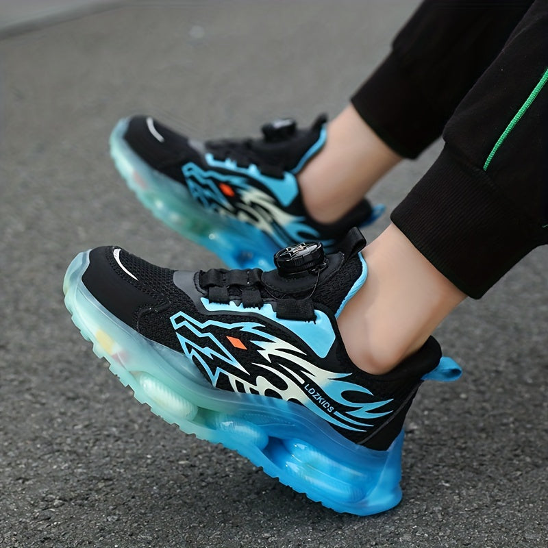 Kids' Boys Mesh Sneakers with Animal Pattern Stripes Low Top Breathable Outdoor Running