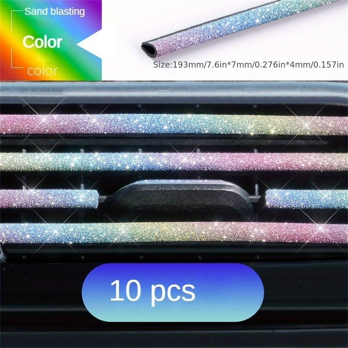 10 dona avtomobil ventilatsiya chiqishi trim imitatsiya olmos rhinestones bling ichki dekor