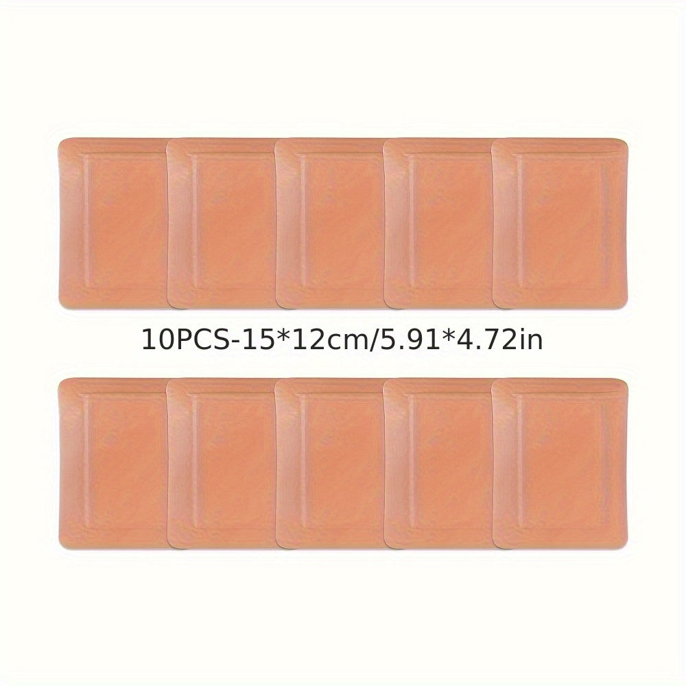 10pcs Organic Self-Adhesive Castor Oil Packs for Home Spa Treatment No Wash Leak-Proof